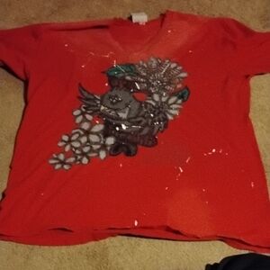 Dirty Bastard Red Graphic XL T-Shirt Very Distressed